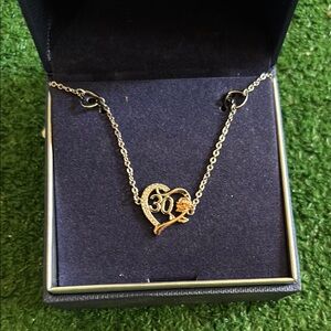 NWT Gold Heart Bracelet with 30th Design